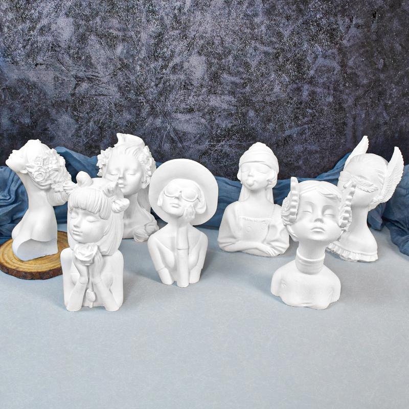 15см Большая Красивая Богиня Леди Гипсовая силиконовая форма Ангел Девушка Женский Бюст Статуя Свеча Силиконовая Форма Женские Фигуры Форма для смолы