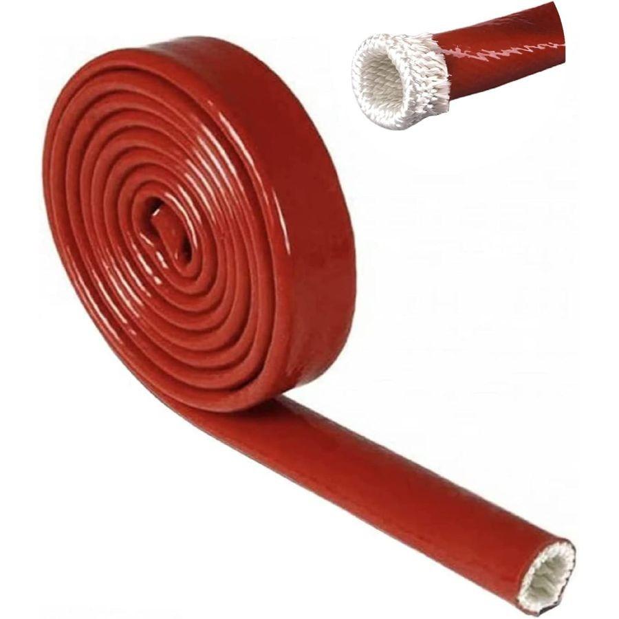 3/8"(10mm)ID Heat Sleeve Heat Shielded Thermo Armor Silicone Red 3/8" ID x 5FT