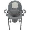 Bedside Commode Toilet Steel Pipe Structure Non Slip Anti Rollover Height Adjustable Toilet Chair