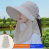 Women's Cotton UV-Protection Sun Hat for Farm Work.