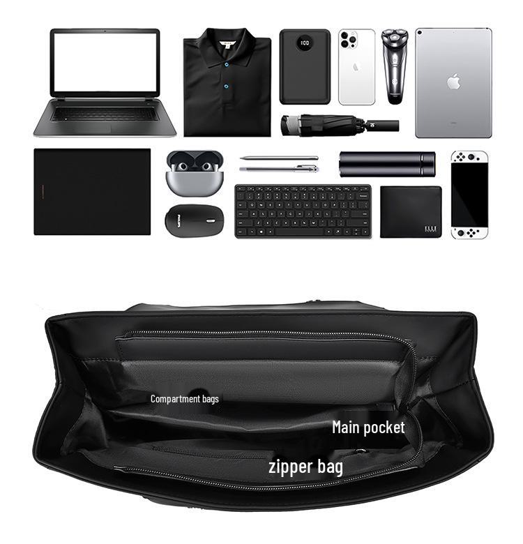 2024 Мужской рюкзак большой вместимости для поездок на работу - Новая мода осени в однотонном цвете