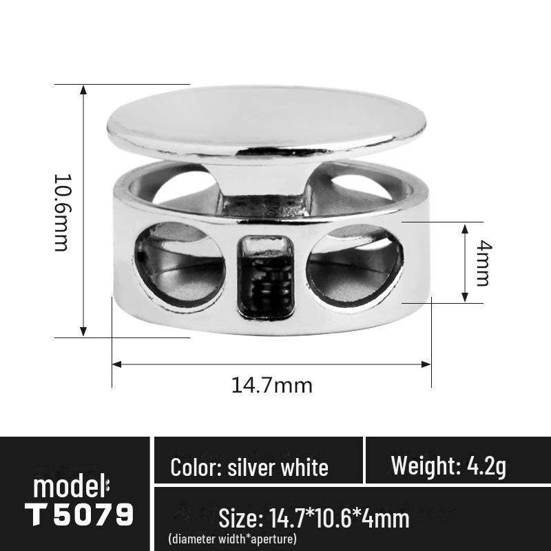 Регулируемый металлический пружинный шнур-замок для спортивной одежды