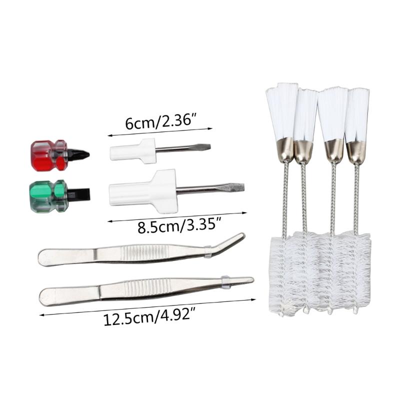 Набор для чистки швейной машины 10 шт. с щеткой для удаления ворса, плоские крестообразные отвертки, пинцет, мини-отвертка для домашнего использования