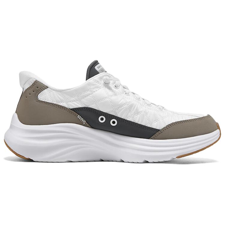 Skechers СПОРТ МУЖСКИЕ Износостойкие Легкие Низкие Повседневные Кроссовки Мужские Бело-Серые 232619-WTP