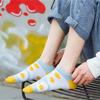 INS Смешные мультяшные носки с яйцами Милые девчачьи Счастливые животные Фрукты Еда Короткие носки Омлет Клубника Ананас Радужные полоски