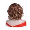 Synthetic Fluffy Curly Hair for Women Lady Shoulder Length Golden Brown Wigs Heat Resistant Fibre Daily Costume