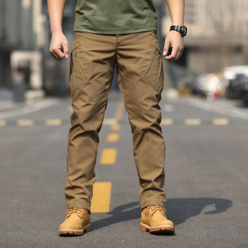 Мужские тактические брюки Slim Fit Водонепроницаемые тренировочные брюки весна-осень Дышащие водонепроницаемые комбинезоны Свободная одежда