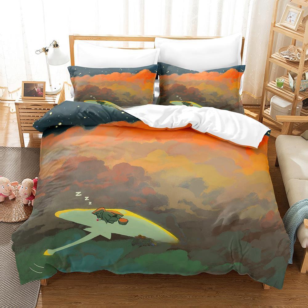 Игровой постельный комплект Sky Children of the Light Мультяшный Аниме трехпредметный комплект Взрослый Детский Спальня Пододеяльник Комплекты 3D Принт Каваии кровати
