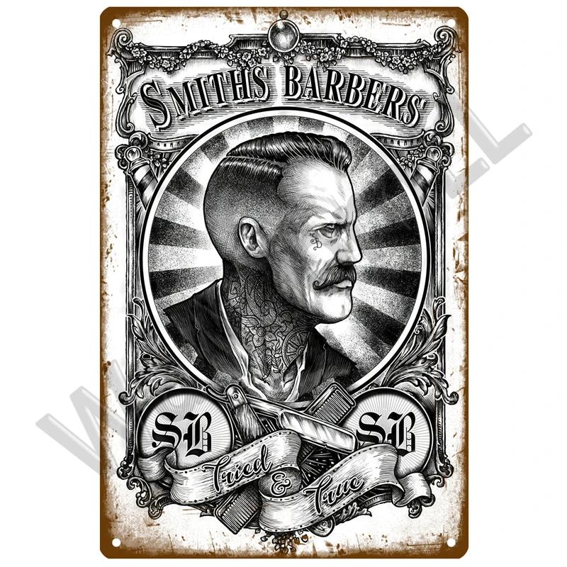 Парикмахерская Ретро Паб Бар украшения жестяная вывеска потертый шик домашний декор доска металлическая вывеска настенный постер винтажный декор искусство винтаж