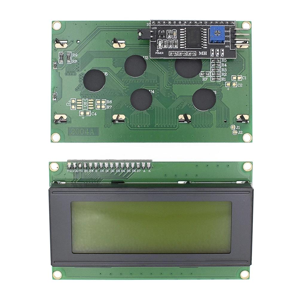 LCD2004+I2C Display Module 2004 20x4 2004A Blue Green Screen Character LCD IIC Serial Interface Adapter Module for Arduino
