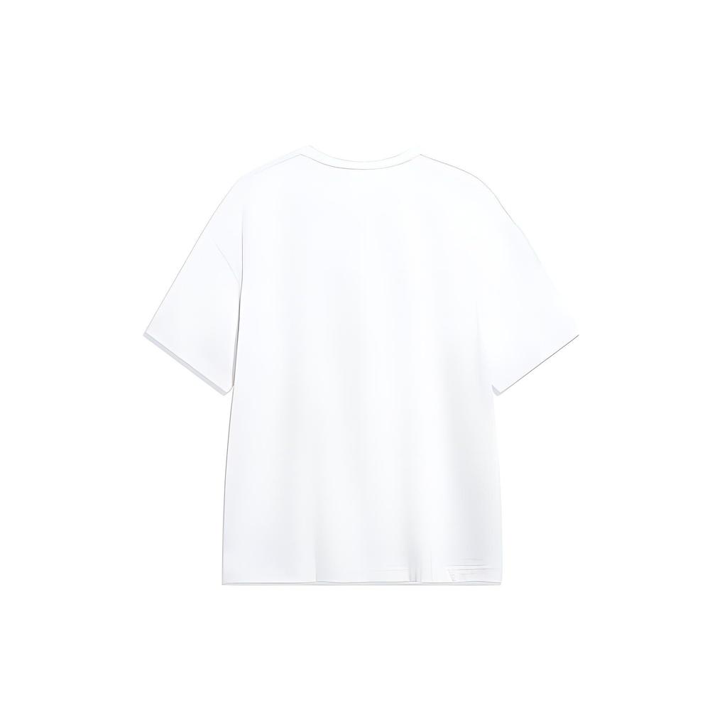 Футболка с короткими рукавами и принтом аниме Li Ning Golden Era, свободная, унисекс, белая, AHST089-3