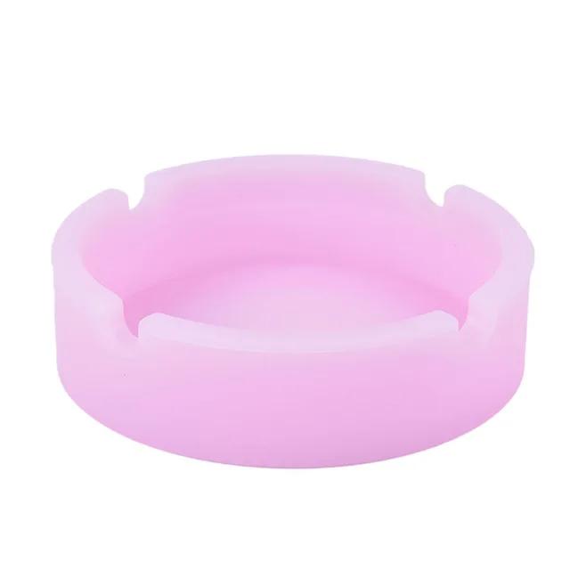 Portable Ashtray Glow In The Dark Luminous Silicone Soft Ashtray for Smoking Cigarette Cigar Round Durable Ashtray