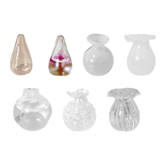 Мини стеклянная ваза магнит на холодильник домашний офис кухонный шкафчик холодильник 3D миниатюрная ваза для цветов магнитное украшение орнамент