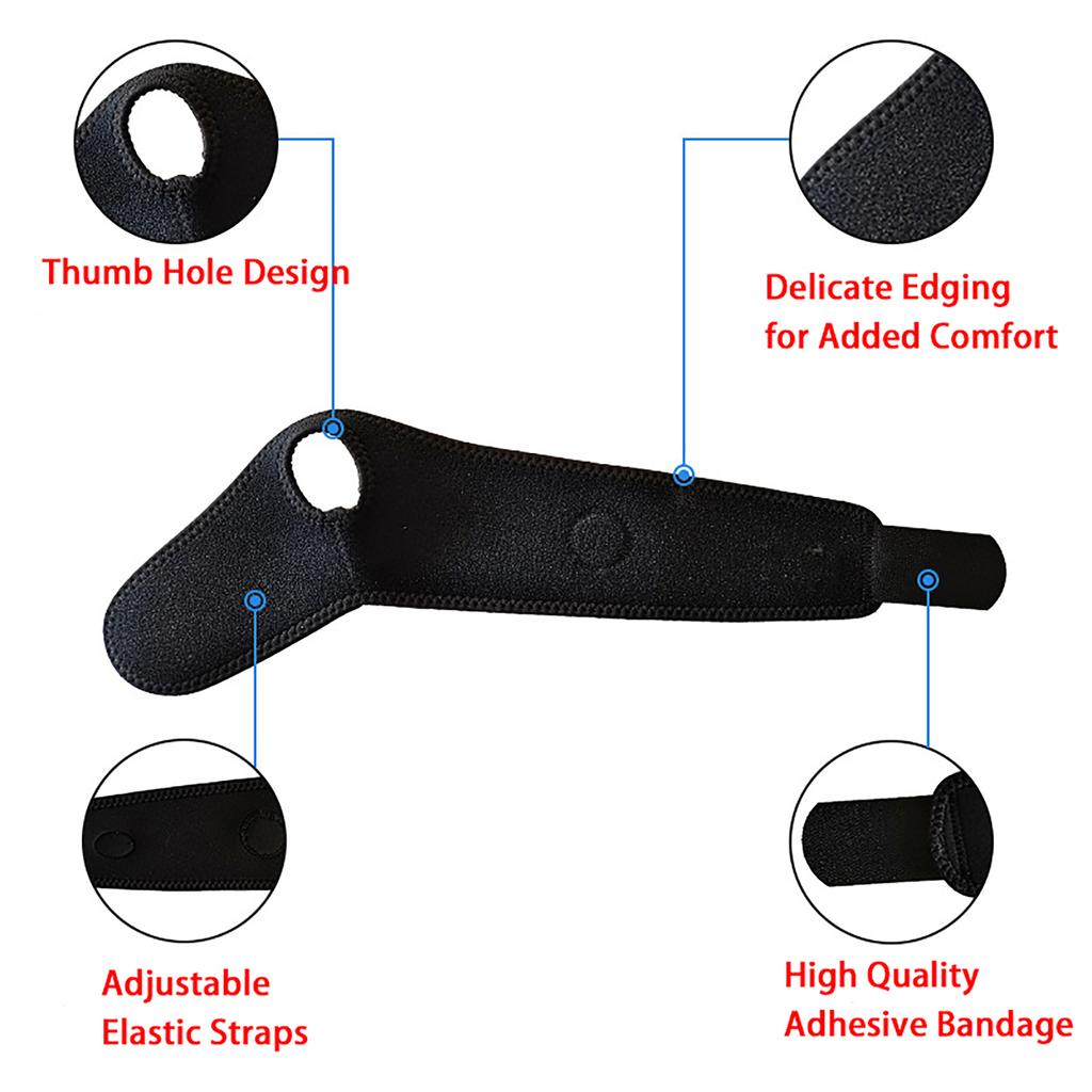 Ортез на запястье с поддержкой большого пальца (1 пара), Регулируемые удобные ремни для поддержки запястья, для тренировок, гимнастики, тяжелой атлетики и т. д.