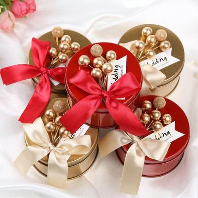 Набор из 10 креативных свадебных жестяных коробочек для конфет - Новый стиль 2025, Жесть, Бесплатная доставка