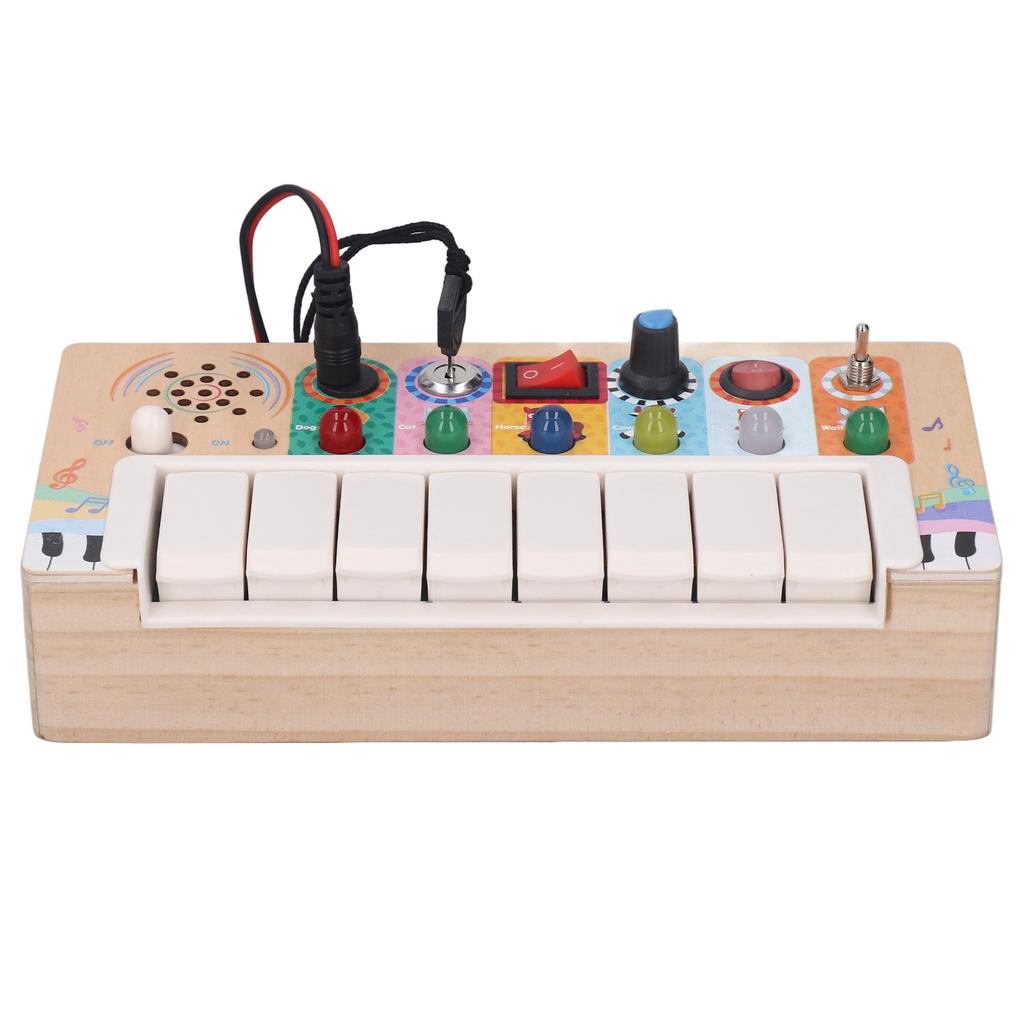 Детская сенсорная доска со светодиодной подсветкой, деревянная электронная доска для игрушек для детей старше 36 лет