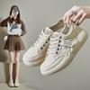 Женские повседневные кроссовки на плоской подошве, уличные кроссовки без шнуровки, спортивные кроссовки из искусственной кожи для тренировок, спортивные прогулочные кроссовки на шнуровке, обувь для скейтбординга для женщин