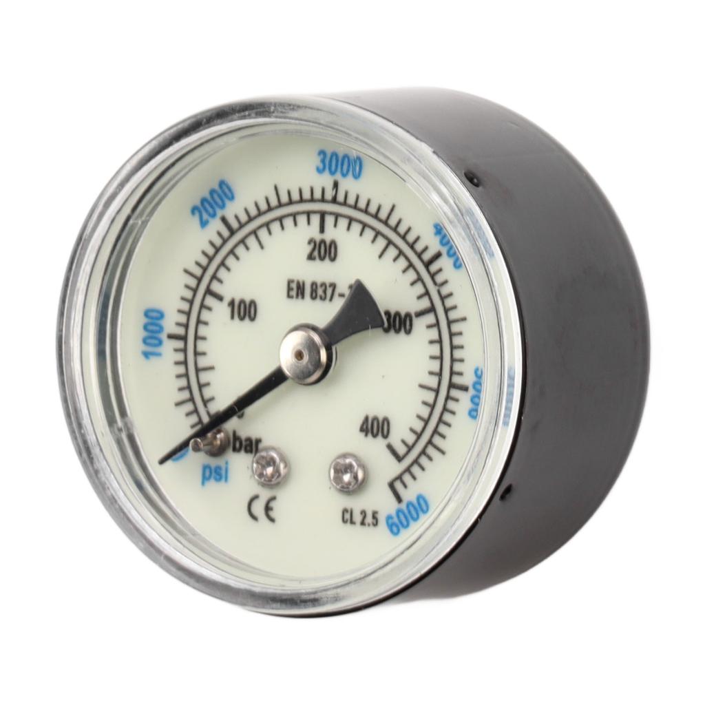 6000 Psi CO2 Pressure Gauge 1/8npt Thread Air Pressure Gauge Double Scale Luminous Carbon Dioxide