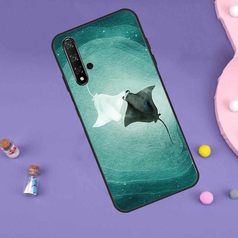 Чехол с животным Скатом для Huawei Nova 10 9 SE 3i 7i 8i 11i 12i Y60 Y61 Y70 Y72 Y73 Y90 Y91 P20 P30 P40 Lite