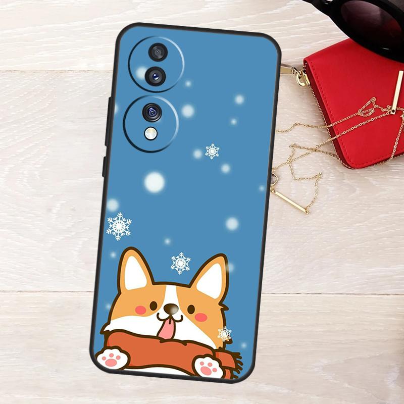 Cartoon Corgi Dog Case For Honor Magic 8 5 6 7 Lite X9a X9b X9c X9d X8b X8c Win RT 50 70 90 200 400 Pro Cover