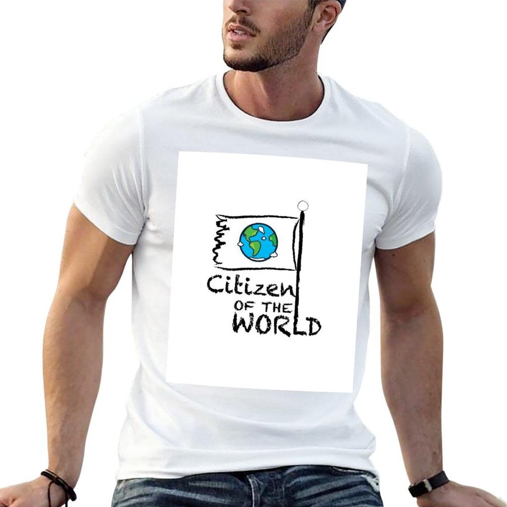 Citizen Of The World Tshirt Basic Casual Short Sleeve Cotton Shirt