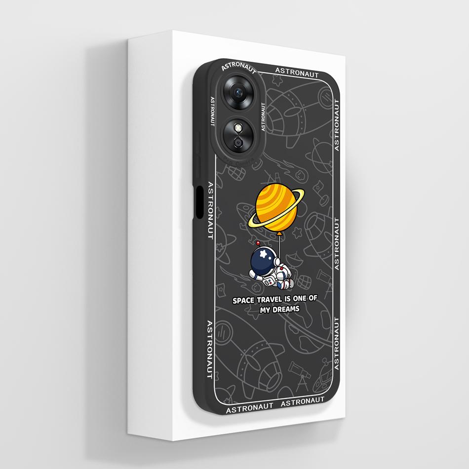 For OPPO A17 A17K Case Butterfly Camera Protection Back Cover Soft Liquid Silicone Anti Choc Funda For OPPO A 17 OPPOA17K Capa