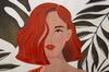 Wall Printing Painting  Lady Jungle -A- Cm 80X2,8X120
