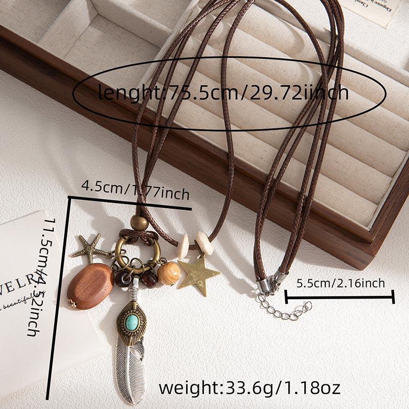 Смола Круглые Полые Подвески Ожерелья Для Женщин Модные Черные Кожаные Веревочные Длинные Цепочки для Свитера Вечерние Украшения