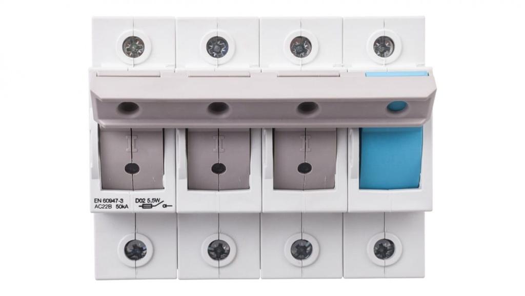 Fuse switch 3P+N 63A D02 L76M