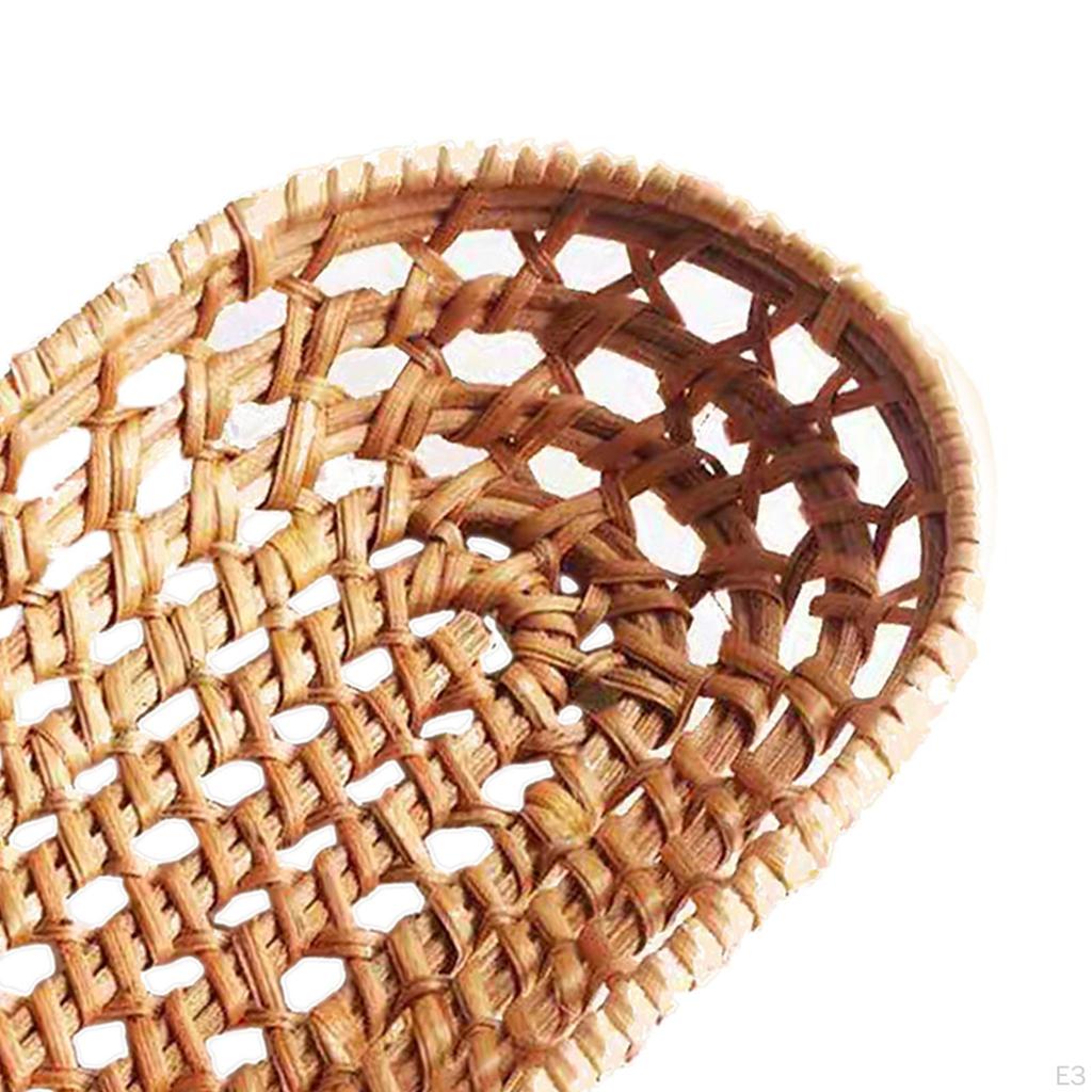 Корзина для сервировки хлеба, плетеная корзина для хранения фруктов из ротанга ручной работы, декоративная чаша для дома