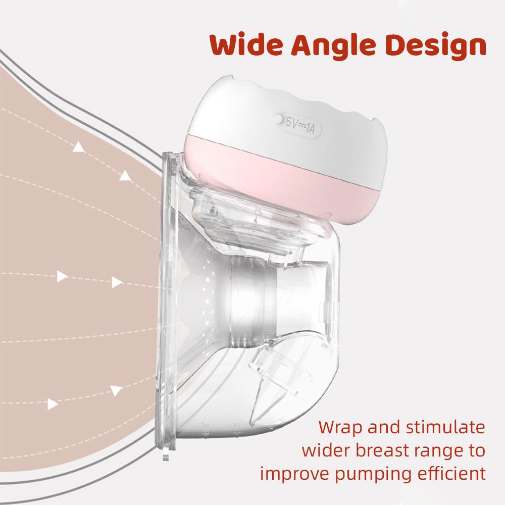 Переносной молокоотсос Электрический молокоотсос без помощи рук для грудного вскармливания 4 режима 12 Низкий уровень всасывания