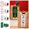 50/200PCS Multicolor Sealing Sticker Rectangle Christmas Tags Creative Packaging Labels