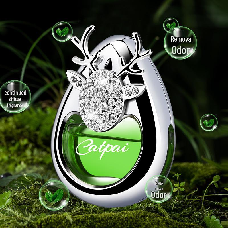 Автомобильный парфюм «Олень с бриллиантами»: Элегантный освежитель воздуха для дефлектора и милое украшение для женского автомобильного интерьера