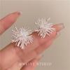 2025 Exquisite French Retro Metal Snowflake Zirconia Stud Earrings - Light Luxury Fashion Accessory