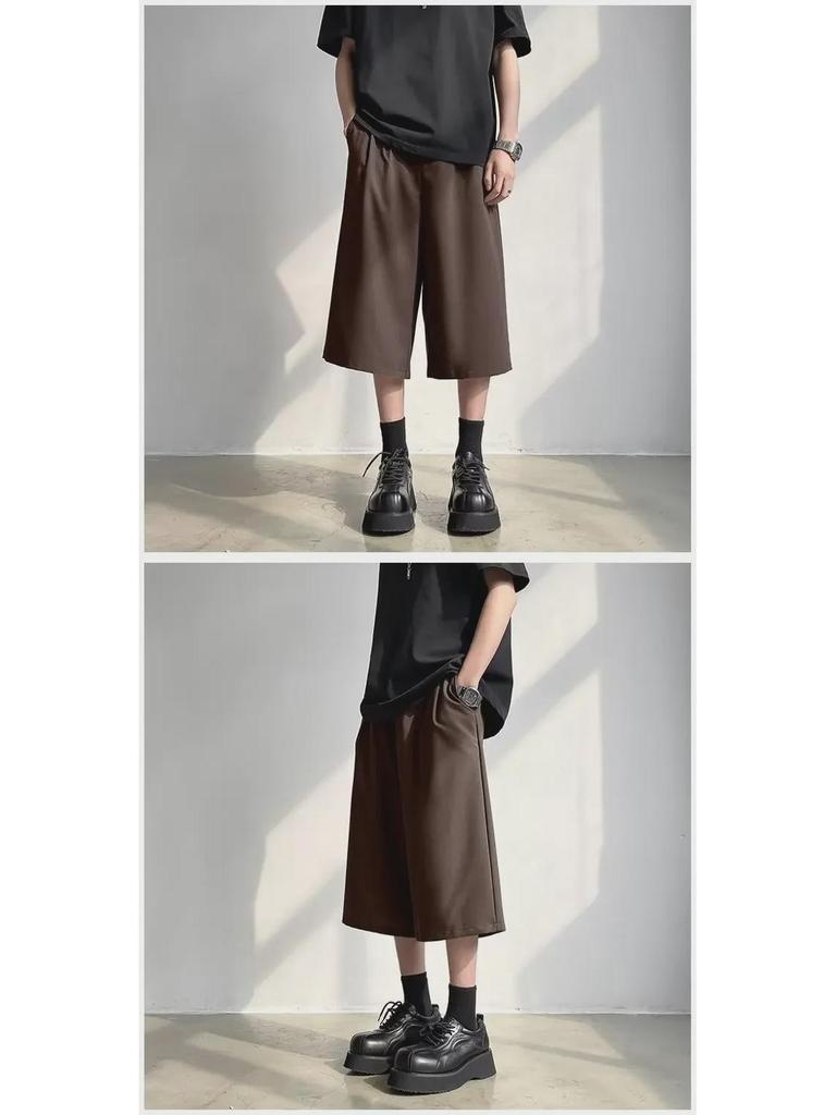 Men's Japanese Retro Cityboy Knee-Length Shorts - Trendy Loose Summer Pants