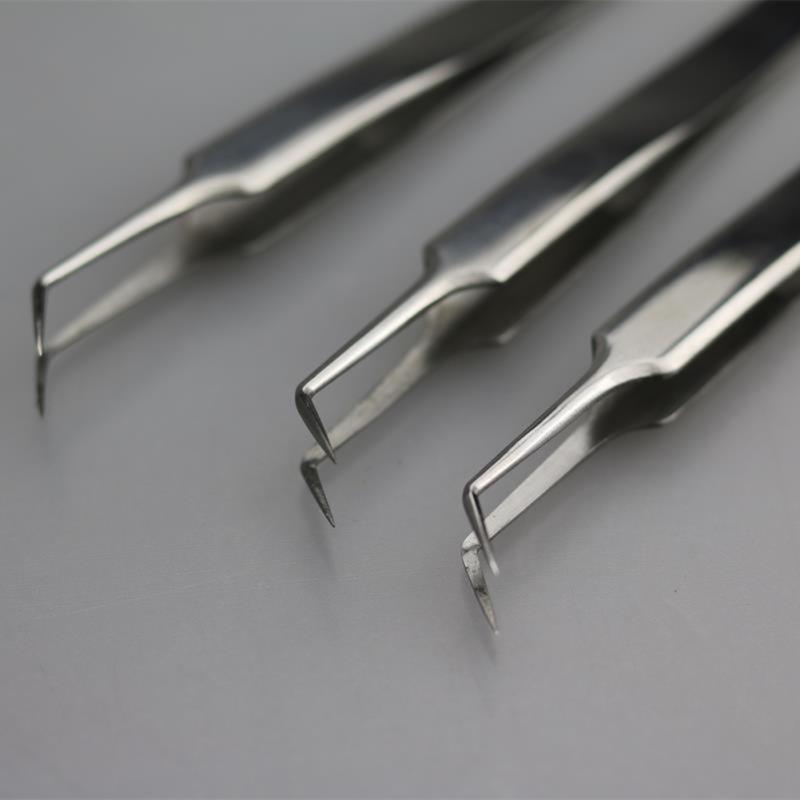 3pcs High Precision Stainless Steel Tweezer Set Elbow Acne Needle Zits Black Head Cosmetic Tools