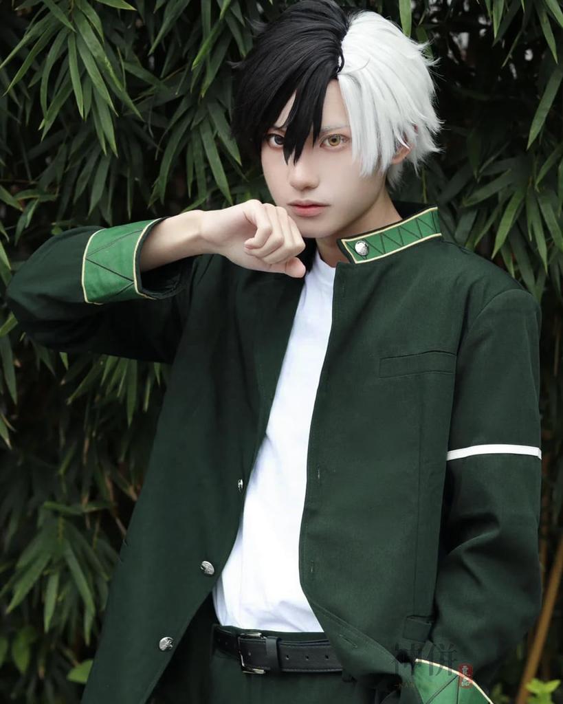 Харука Сакура Косплей с Strong WIND Косплей Fancy School Stage Харука Сакура косплей Сакура с [Kami-Yamato Goods] Парик, Парень, BREAKER, Костюм,