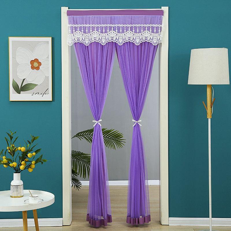 Кружевная двухслойная противомоскитная штора-дверь с перегородкой для приватности для всех сезонов