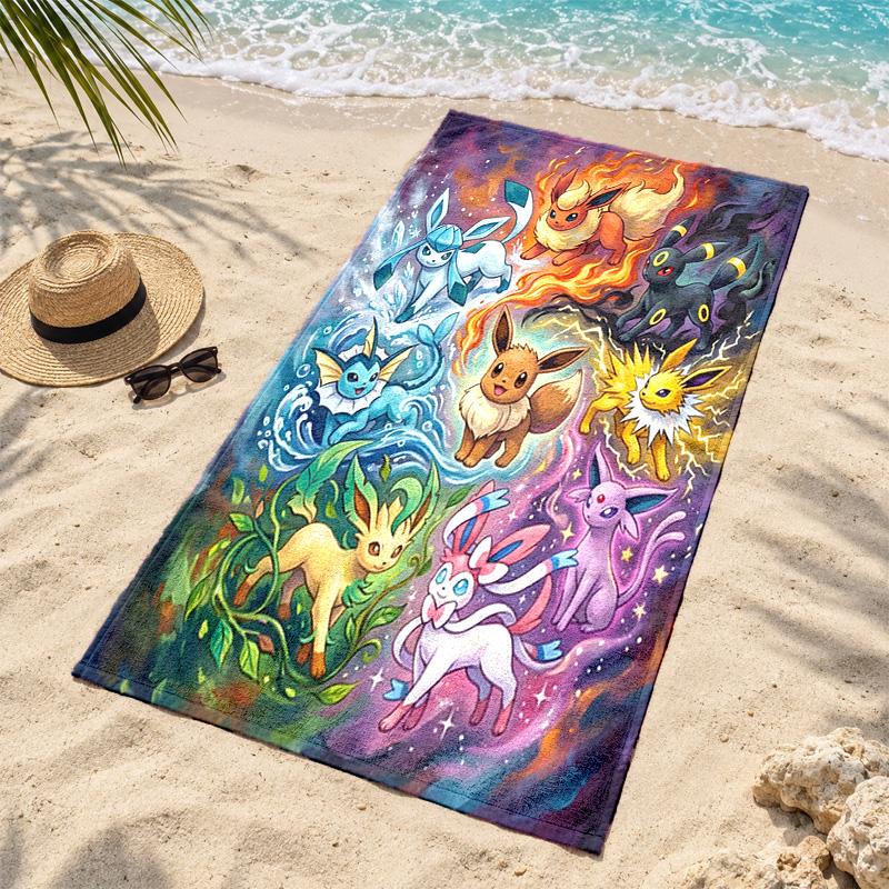 Digimon Microfiber Beach Towel Quick Dry Sand Free Lightweight Beach Towels for Travel Swimming Camping