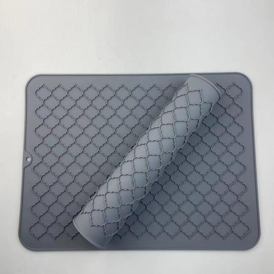 Кухонная столешница, силиконовый коврик для сушки, прямоугольный противоскользящий, складной, быстросохнущий, водонепроницаемая миска для посуды, тарелка, столовая посуда, подставка для столовых приборов, теплоизоляционная подкладка.