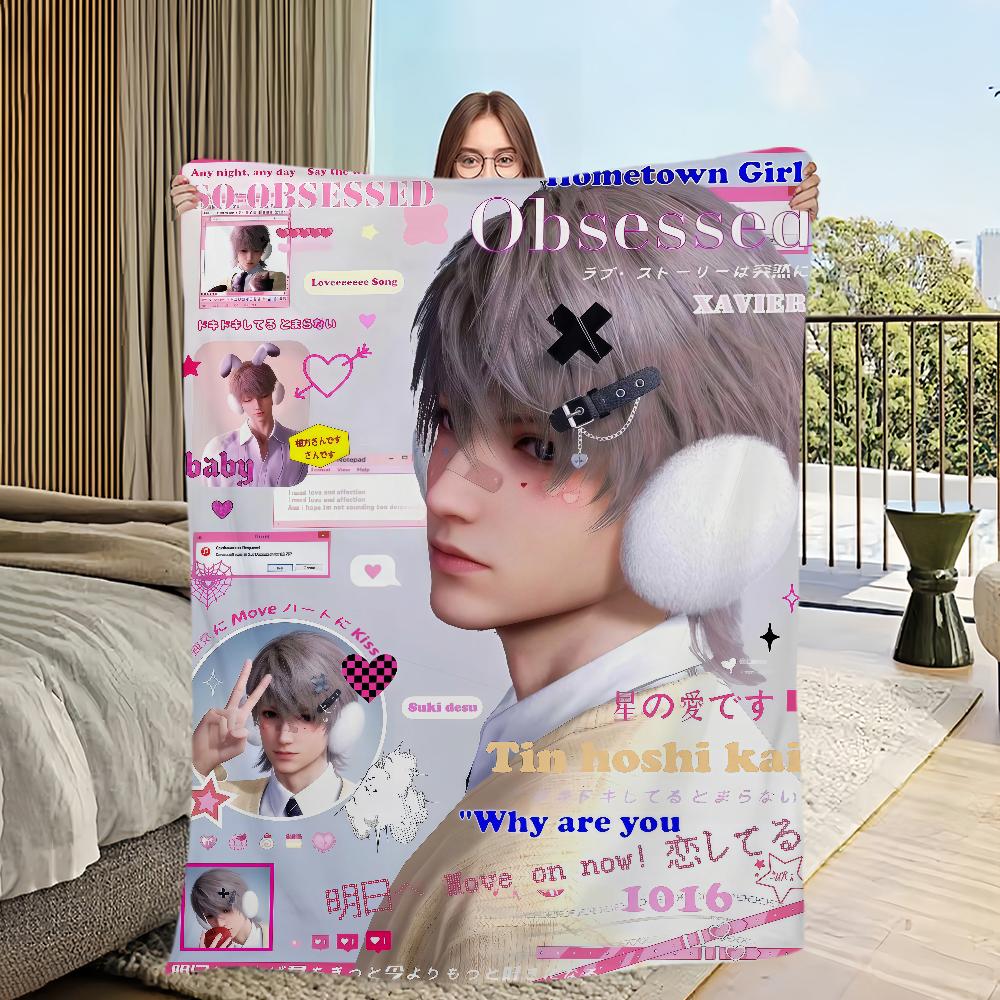 Anime Muscle Handsome Guy Cover Blanket HD Couple Home Gym Four Seasons Universal Short Fleece Warm Cover Blanket
