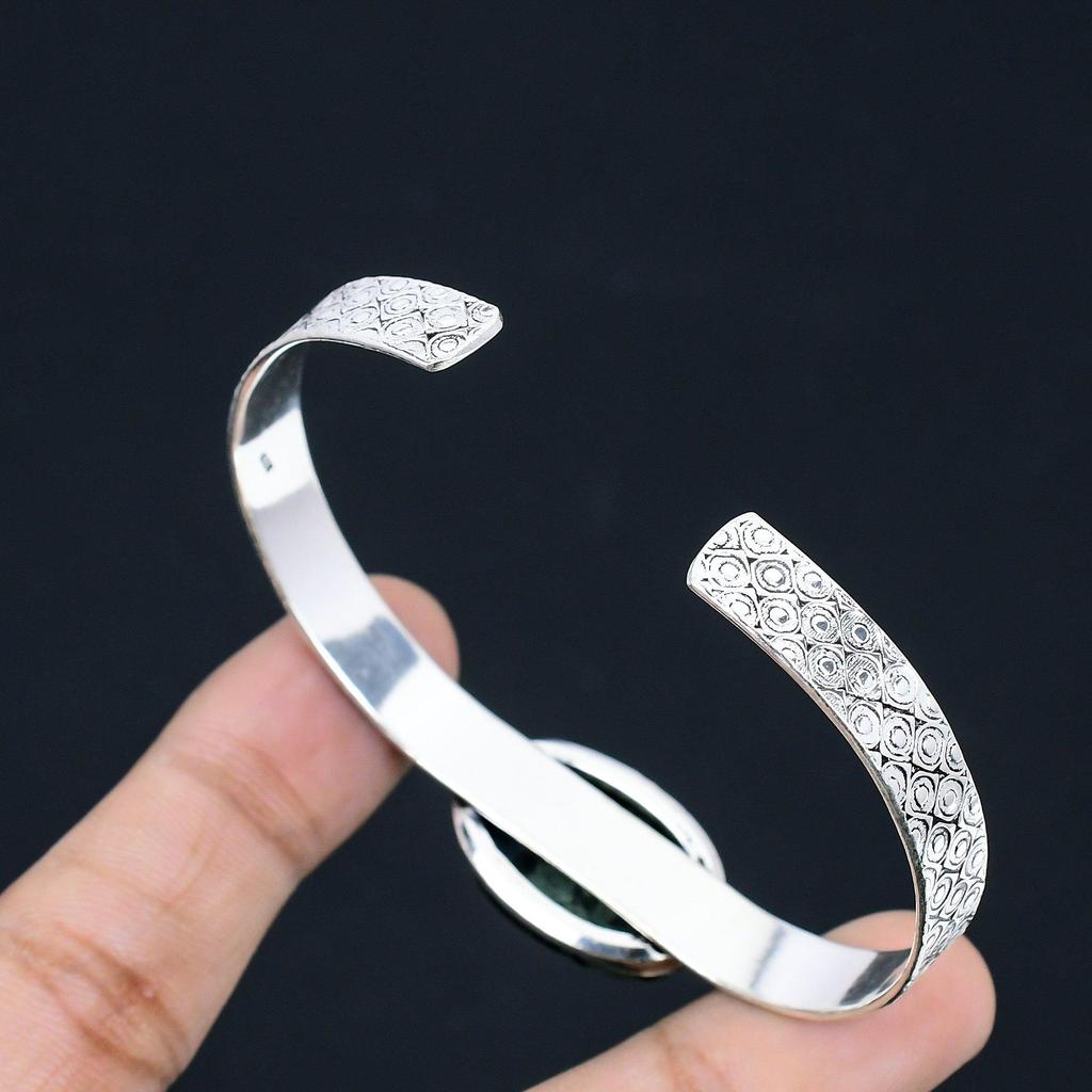 День женщин Распродажа Камень Камбаба Яшма Серебро 925 пробы Дочь Уникальный Браслет-манжета