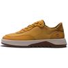 Supaway Leather Minimalist Solid Color Slip Resistant Durable Low Top Casual Shoes Men Sneakers Wheat A2JWE231