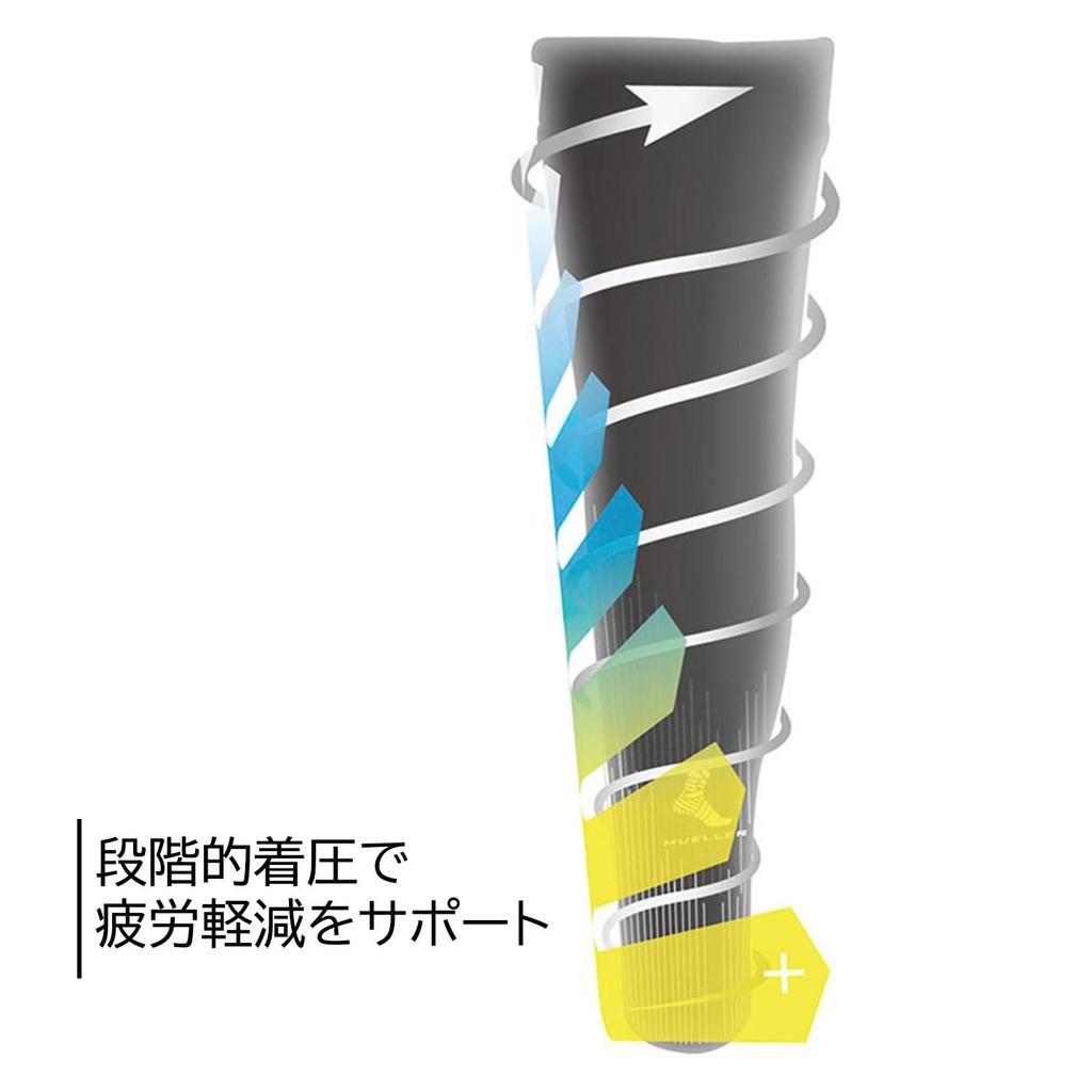 Mueller Градуированная компрессия для ног УФ Влага Быстро 46022 Рукава, Защита, Отведение влаги, Сушка, Средний, (Пакет 2)