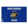 Drapeau - Wisconsin - 90 X 150 Cm - Polyester - Impression Recto/verso - Œillets En Fer