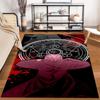 "Anime Style Carpet with Red and Black Alchemy Pattern Design" Suitable for use as an anti-slip for living room bedroom sofas