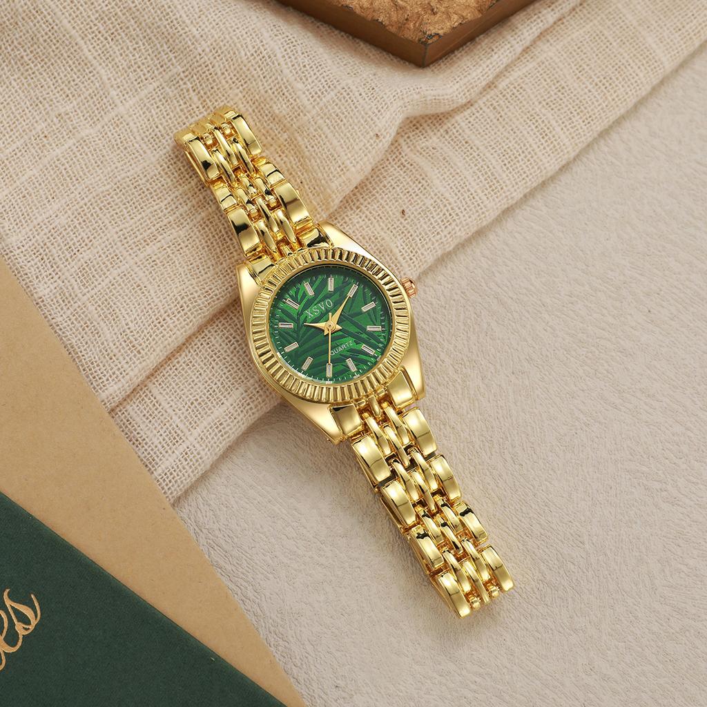 Новый тренд деловой моды, оригинальный дизайн, передовой легкий люкс, золотой стальной ремешок, ретро простые женские кварцевые часы-браслет