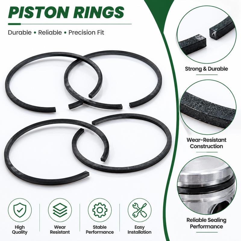 6Pcs 50x1.2mm Piston Rings For Stihl BR500 BR550 BR600 BR700 Backpack Leaf Blower Parts, Replaces 4282-034-3000 4283-034-3006