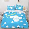 Компания Sanrio Киннаморолл 100% Полиэстер С принтом из аниме Комплект постельного белья Пододеяльник размера Queen Хлопок Милый с принтом Мультяшный пододеяльник