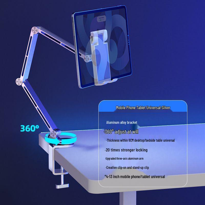 2025 Rotatable Aluminum Tablet Stand with Adjustable Arm